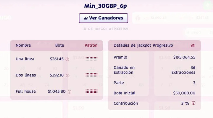 Un jackpot de premios